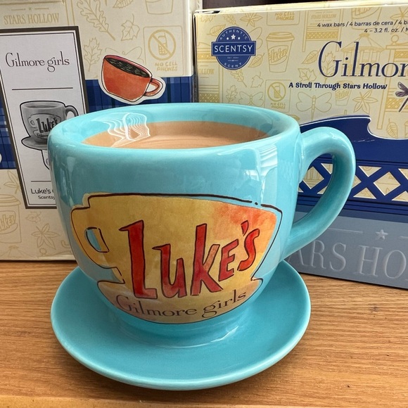 Scentsy Blue Luke's Diner Mini warmer and wax set - Picture 2 of 7